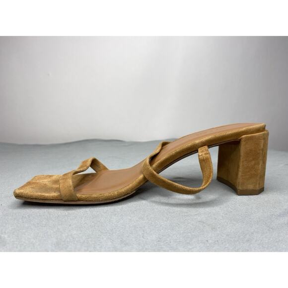 By Far Tanya Tan Neutral Slip On Heel Sandals Modern Minimalist Women's 40 US 10 - Picture 5 of 12